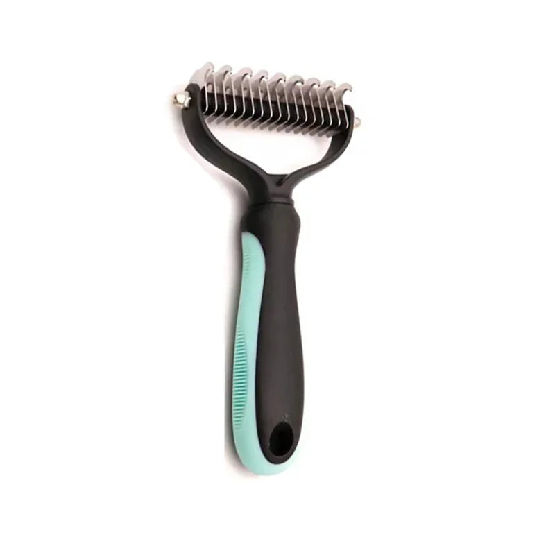 Professional Pet Deshedding Brush & Fur Knot Cutter