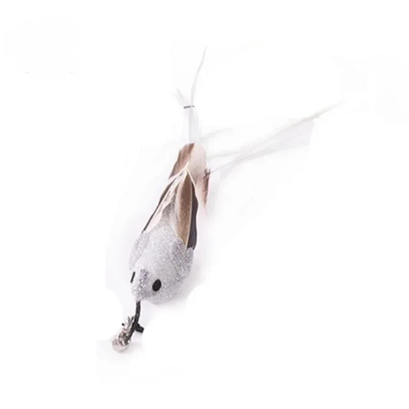 Interactive Cat Teaser Wand Toy – Bird Feather with Bell