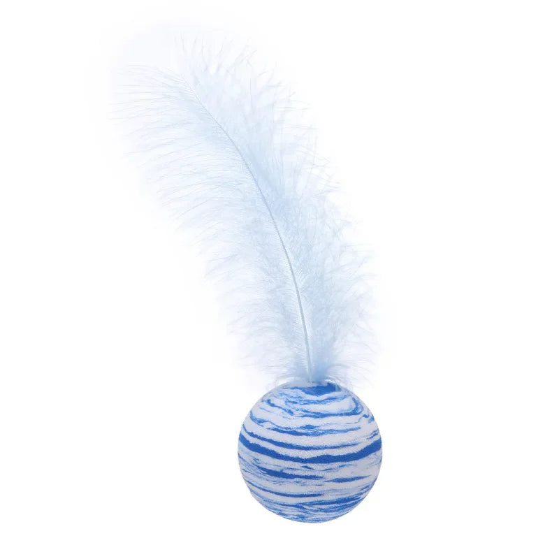 Cat Teaser Wand Toy – Feather Stick with Bell & Mouse Cage