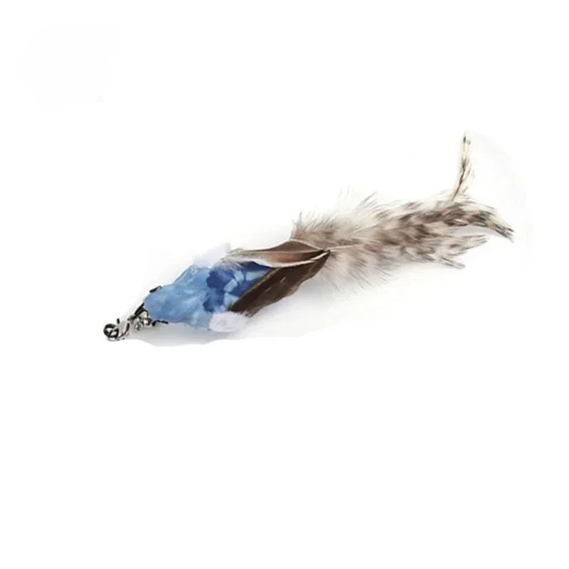 Interactive Cat Teaser Wand Toy – Bird Feather with Bell