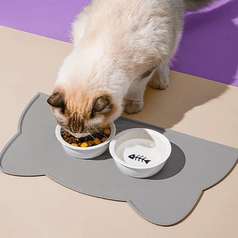 Silicone Pet Feeding Mat – Waterproof Food & Water Tray
