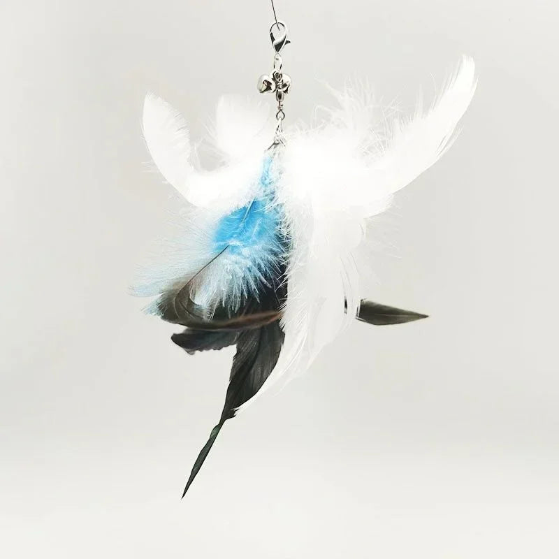 Interactive Cat Teaser Wand Toy – Bird Feather with Bell