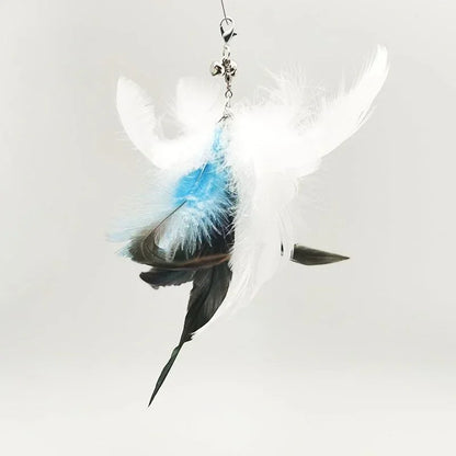Interactive Cat Teaser Wand Toy – Bird Feather with Bell