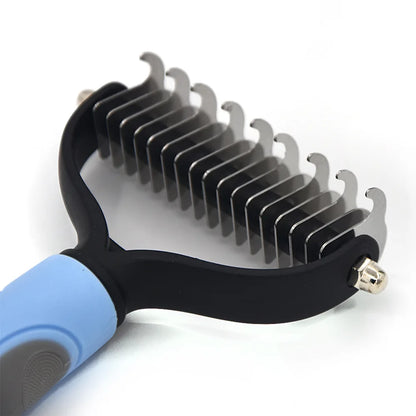 Professional Pet Deshedding Brush & Fur Knot Cutter