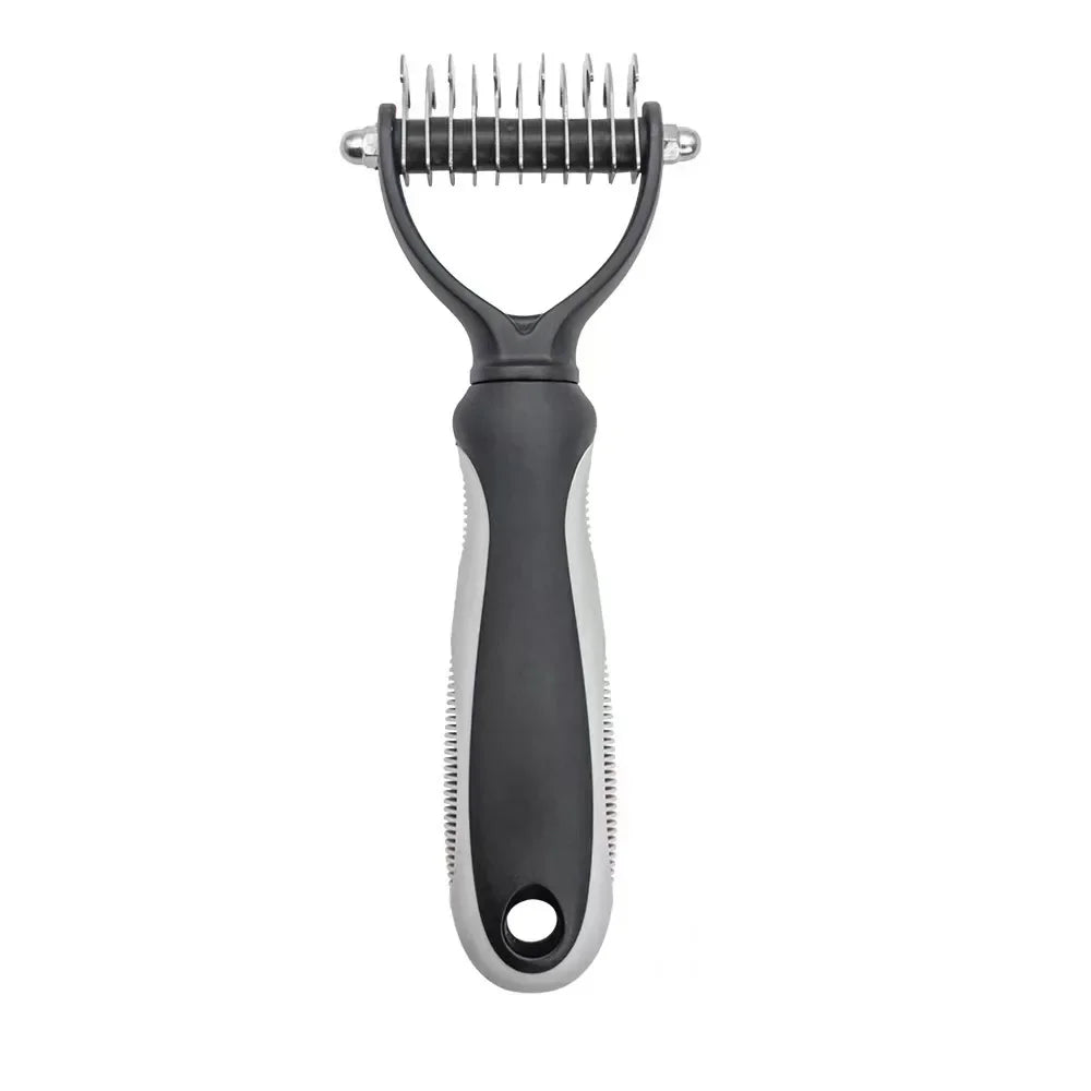 Professional Pet Deshedding Brush & Fur Knot Cutter