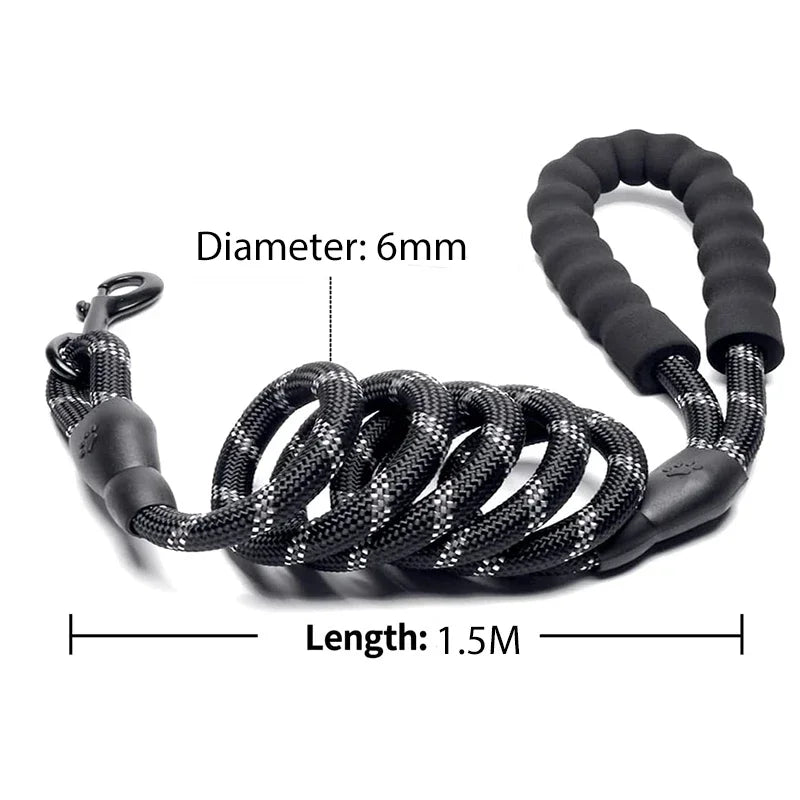 Strong Reflective Dog Leash – For Small, Medium & Large Dogs