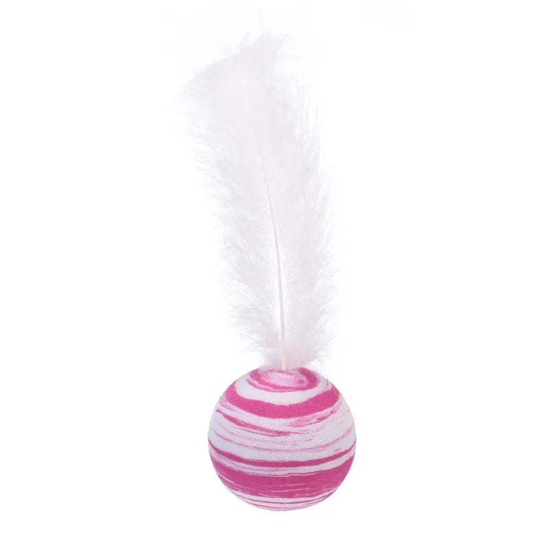 Cat Teaser Wand Toy – Feather Stick with Bell & Mouse Cage