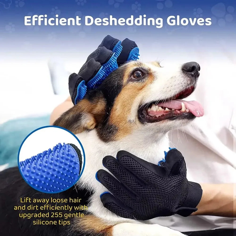 Pet Grooming Glove – Gentle Hair Remover Mitt