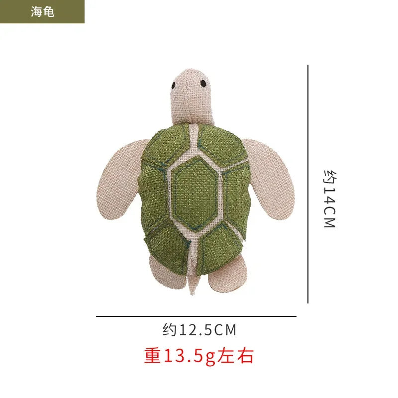 Plush Catnip Cat Toys – Marine Animal Series