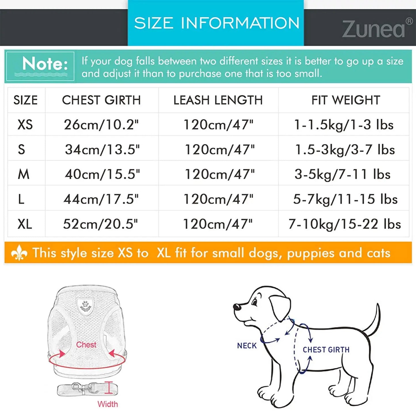Reflective Cat & Dog Harness with Leash Set