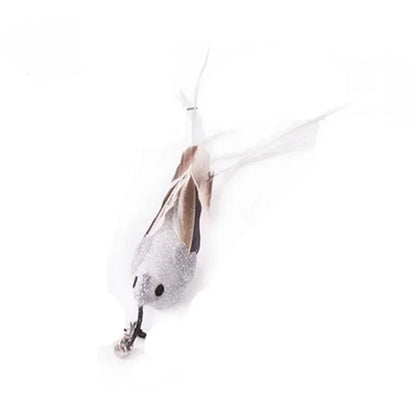 Interactive Cat Teaser Wand Toy – Bird Feather with Bell