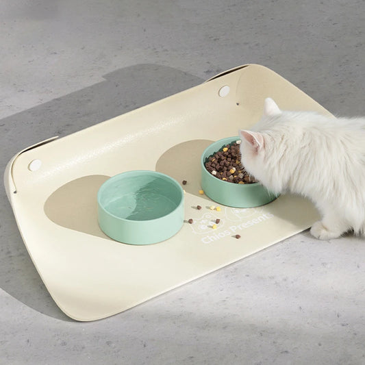 Half-Surrounding Pet Feeding Mat