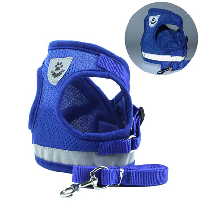 Reflective Cat & Dog Harness with Leash Set