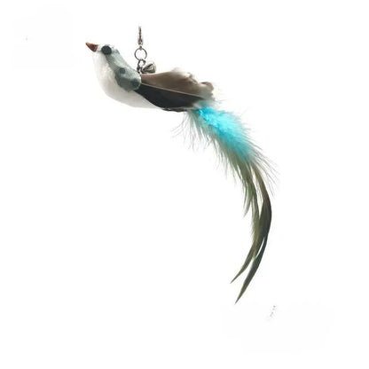 Interactive Cat Teaser Wand Toy – Bird Feather with Bell