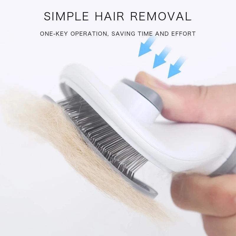 Pet Grooming Brush – Hair Removal Comb for Cats & Dogs
