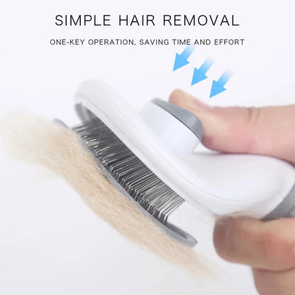 Pet Grooming Brush – Hair Removal Comb for Cats & Dogs