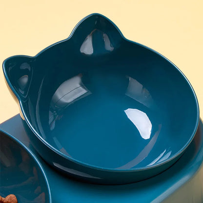 3-in-1 Cat & Dog Feeder – Double Bowl with Automatic Water Dispenser