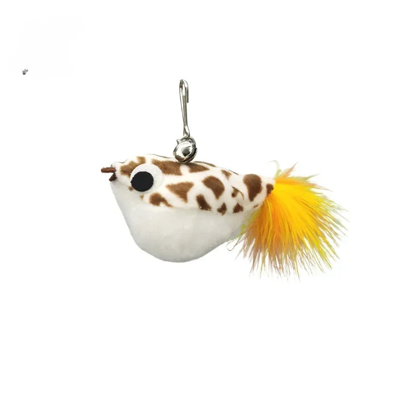 Interactive Cat Teaser Wand Toy – Bird Feather with Bell