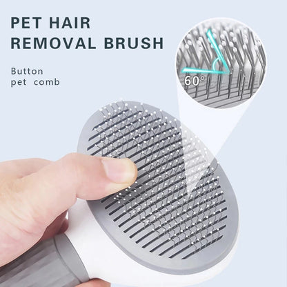 Pet Grooming Brush – Hair Removal Comb for Cats & Dogs