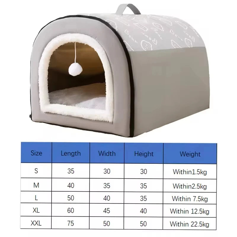 Removable Pet Bed – Winter Warm Nest for Dogs & Cats