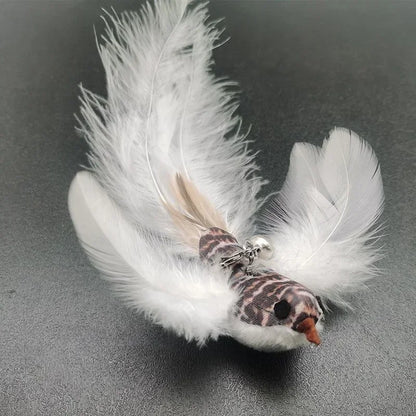 Interactive Cat Teaser Wand Toy – Bird Feather with Bell