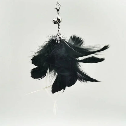 Interactive Cat Teaser Wand Toy – Bird Feather with Bell