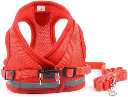 Reflective Cat & Dog Harness with Leash Set