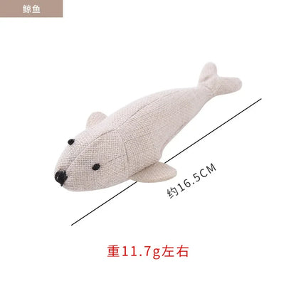 Plush Catnip Cat Toys – Marine Animal Series