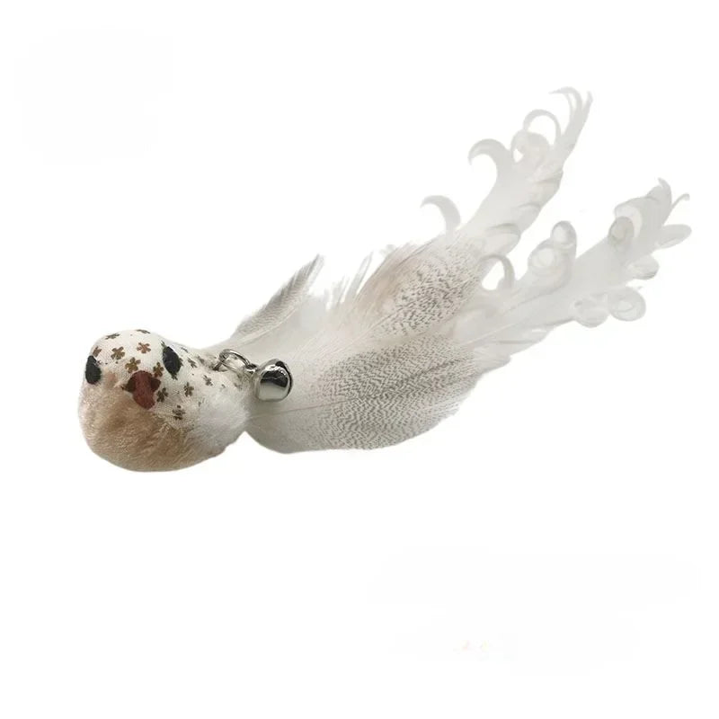 Interactive Cat Teaser Wand Toy – Bird Feather with Bell