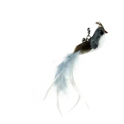 Interactive Cat Teaser Wand Toy – Bird Feather with Bell