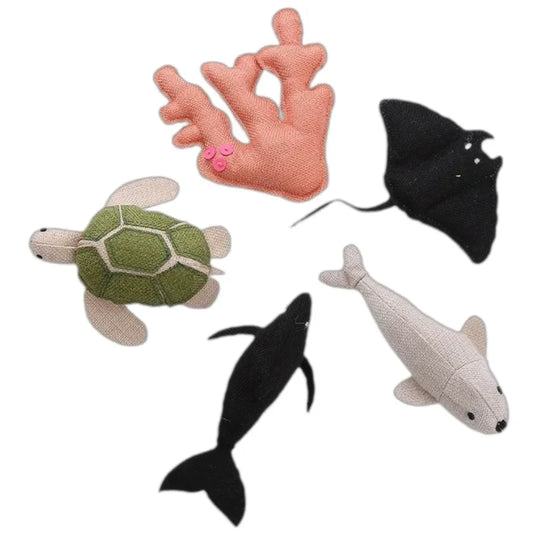 Plush Catnip Cat Toys – Marine Animal Series