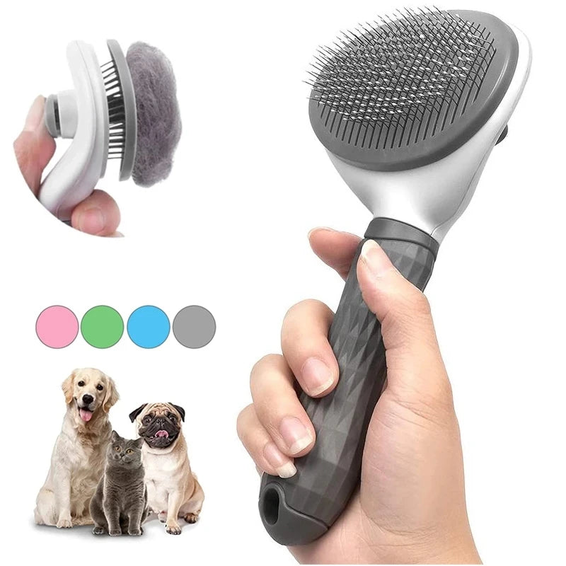 Pet Grooming Brush – Hair Removal Comb for Cats & Dogs