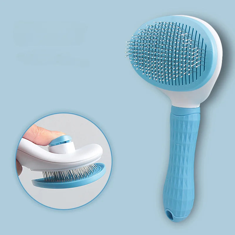 Pet Grooming Brush – Hair Removal Comb for Cats & Dogs
