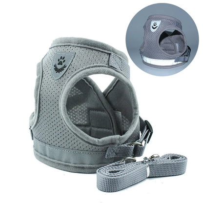 Reflective Cat & Dog Harness with Leash Set