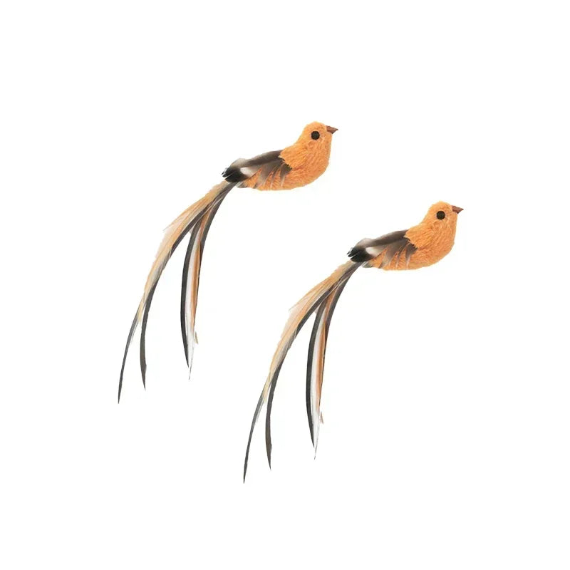 Interactive Cat Teaser Wand Toy – Bird Feather with Bell