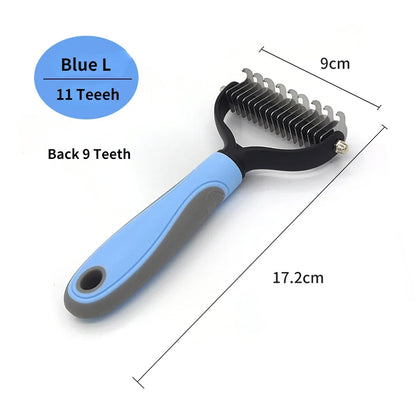 Professional Pet Deshedding Brush & Fur Knot Cutter