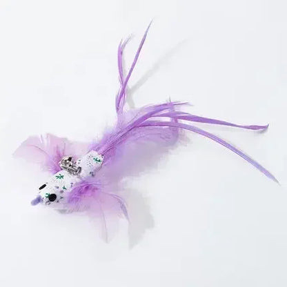 Interactive Cat Teaser Wand Toy – Bird Feather with Bell