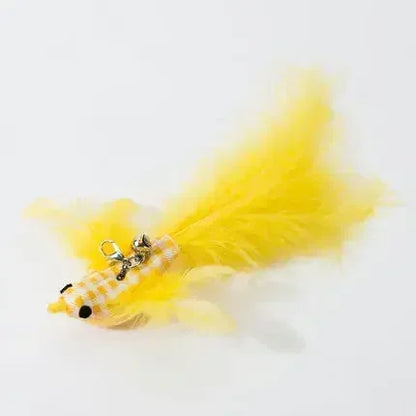 Interactive Cat Teaser Wand Toy – Bird Feather with Bell