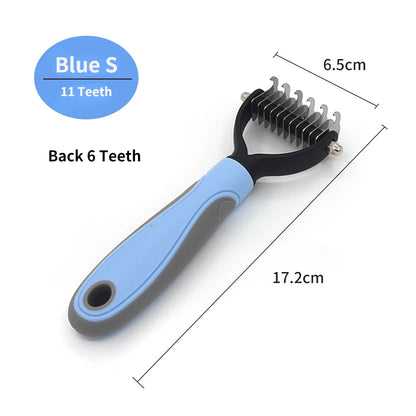 Professional Pet Deshedding Brush & Fur Knot Cutter
