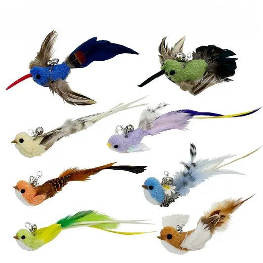Interactive Cat Teaser Wand Toy – Bird Feather with Bell