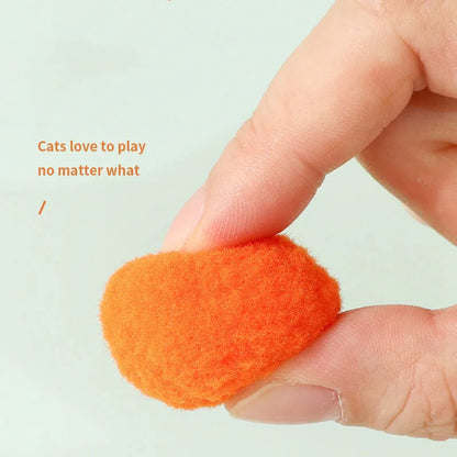 Interactive Cat Training Toys – Mini Plush Pom-Pom Balls