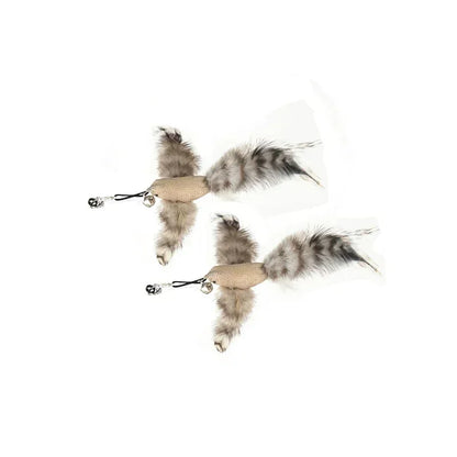 Interactive Cat Teaser Wand Toy – Bird Feather with Bell