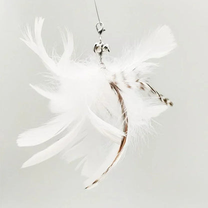 Interactive Cat Teaser Wand Toy – Bird Feather with Bell