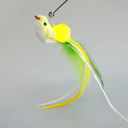 Interactive Cat Teaser Wand Toy – Bird Feather with Bell