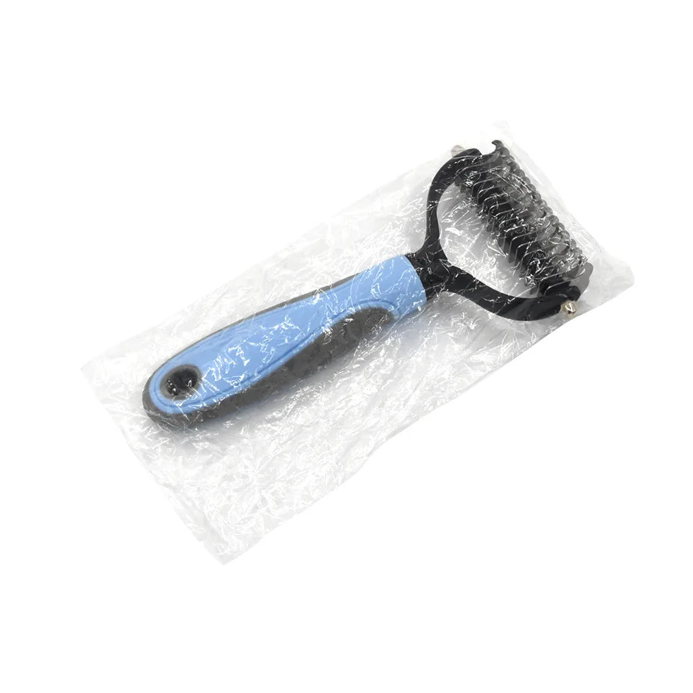 Professional Pet Deshedding Brush & Fur Knot Cutter